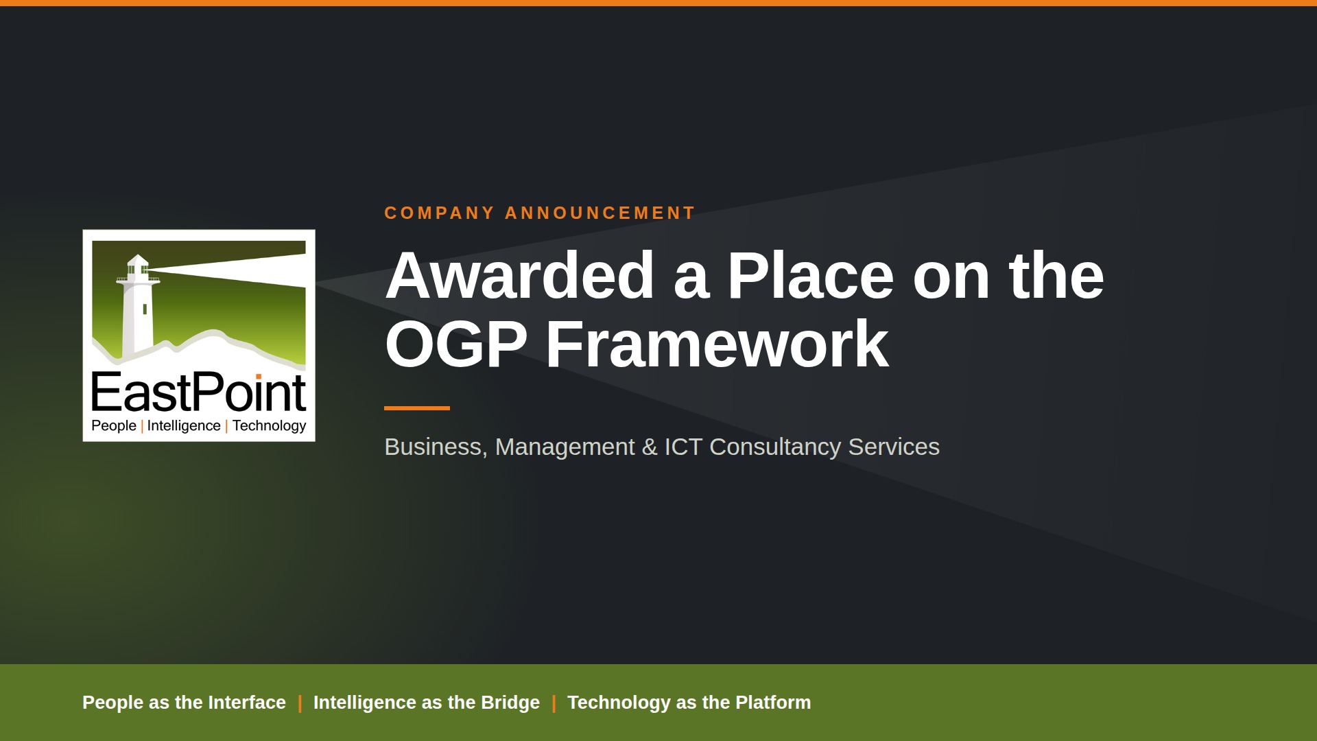 EastPoint Solutions Awarded Place on OGP Framework for Business, Management & ICT Consultancy Services